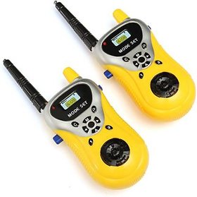 AT 2 Player Walkie Talkie Phone Toy For Little Spy Kids (yellow)