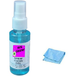                       MVN CLEANER SPRAY CLEAN GEL FOR ALL KIND OF LENSES  GLASSES (OPTICAL LENCE SPRAY 50 ML (GEL) WITH MICROFIBRE CLOTH                                              
