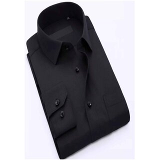 Baleshwar Black Cotton Blend formal shirt