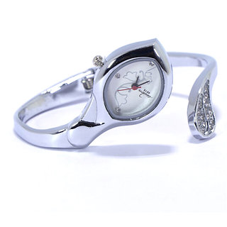 Women Silver Cable White Dial Analogue Quartz Bangle Watch With Metal Band Cuff  Bracelet Watch Fashion Daily Wrist Watches For Girls Women Roman Numer   Fruugo IN