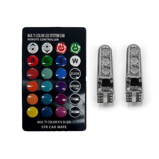                       Gola International LED Parking Bulb with IR Remote for All Cars and Bikes (Pack of 2, Small, Multi-Color)                                              