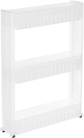 H'ENT Kitchen Storage 3 Layered Slim Rack Shelf with Wheels