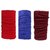 De-Ultimate Set Of 3 Pcs Multicolor Multipurpose Free Size Sun Protection HeadWraps,hair Bandana Band For Boys And Girls