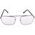 Debonair Clear UV Protected Rectangular Metal Frame Unisex Sunglasses