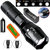 WOZIT KENNEDE Gold Rechargeable High Power Long Range LED Torch Flashlight with Emergency Light