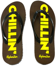 HighWalker Women's Brown Flip Flops and House Slippers