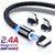 Azonmart Rocketkart 3 in 1 Magnetic Charging Cable Zinc Alloy, Multi Magnetic Fast Charger Cable Nylon Braided with LED