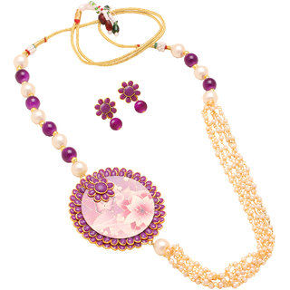                       MissMister Pearl Big Colourful high Class Designer Fashion Necklace Jewellery for Women                                              