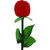 MissMister Imitation Red Rose Jewellery Gift Item, with Solitaire CZ Gold Plated Free Size Finger Ring Women