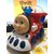 Musical Bump and Go Smiley Train with Flashing Lights, Red