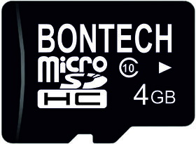 Bontech 4 GB Flash Micro SD Card(Black)