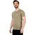 Shellocks Solid Cotton Hosiery Regular Fit V Neck Half Sleeve Light Green T-Shirt for Men