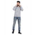 Concepts Unisex Grey Plain Cotton Blend Hooded T-shirt