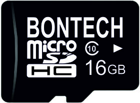 Bontech 16 GB Flash Micro SD Card(Black)