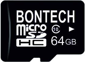 Bontech 64 GB Flash Micro SD Card(Black)
