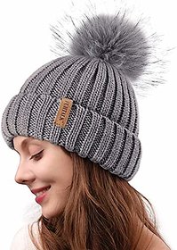 RSTC Winter Hats Pom Pom Beanie Cap Hat for Women Girls