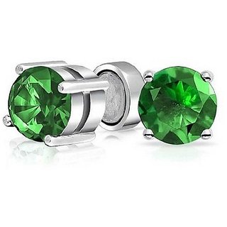 Ceylonmine - Emerald Stud Silver Earrings for Women & Girls Ceylonmine - Emerald Stud Silver Earrings for Women & Girls