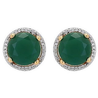 Ceylonmine - Pure Silver Panna Stud Earrings for Women Ceylonmine - Pure Silver Panna Stud Earrings for Women