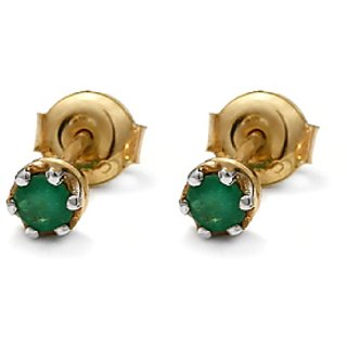 Ceylonmine - Studs Collection Gold Plated Emerald Stud Earrings Ceylonmine - Studs Collection Gold Plated Emerald Stud Earrings
