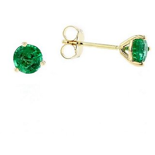 Studs Collection Gold Plated Emerald Stud Earrings for Women by Ceylonmine Studs Collection Gold Plated Emerald Stud Earrings for Women by Ceylonmine
