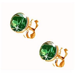 Emerald Stud Gold Plated Earrings for Women by Ceylonmine Emerald Stud Gold Plated Earrings for Women by Ceylonmine