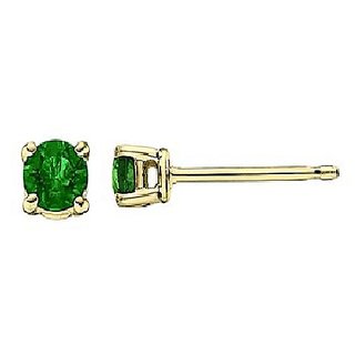 Ceylonmine -Natural Green Emerald Stud Precious Stone Panna Gold Plated Earring Ceylonmine -Natural Green Emerald Stud Precious Stone Panna Gold Plated Earring
