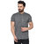 Glito Mens Charcoal Mandarin Collar Shirt for men