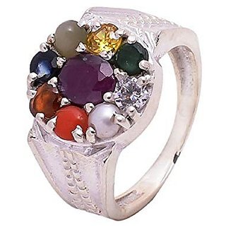                       Natural Lab Certified Original Navratan Ring for unisex by Ceylonmine                                              