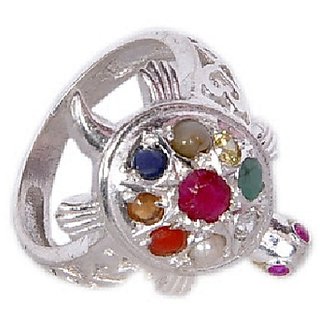                       Natural Lab Certified Original Navratan Stones Ring for unisex by Ceylonmine                                              