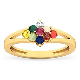                       Natural Lab Certified Original Navratan Stones Ring by Ceylonmine                                              