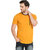 Glito Men's Attractive Mustard Yellow R-Neck Half sleeve Thirt with Zip for Men/Thirt's for Men