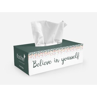 Kosher Spur Facial Tissue Box, 2 Layered, 100 Pulls Each, Pack Of 6 (Total 600 Pulls)