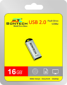 Bontech 16GB Pendrive  High Speed R/W with Durable  Rugged Metal Body - USB 2.0 Pen Drives