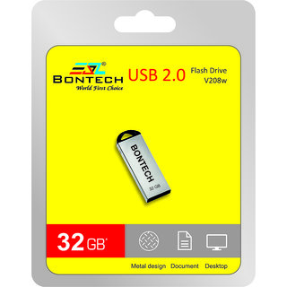 Bontech 32 GB Pendrive  High Speed R/W with Durable  Rugged Metal Body - USB 2.0 Pen Drives