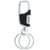 Imported Locking Key Chain Double Rings Heavy Metal Keyring Keychain