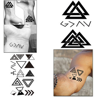 Black penrose triangle tattoo on the rib  Tattoogridnet
