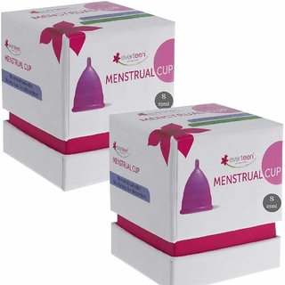 everteen Small Menstrual Cup for Periods in Women - 2 Packs (23ml capacity each)