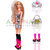 Aseenaa Beautiful Doll Toy Set with Movable Joints and Other Ornaments for Girls  Height  30 cm  Colour  Silver