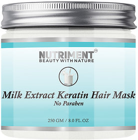 Nutriment Milk Extract Keratin Hair Mask 250gm, Repairs hair Damage, Gives Healthier and Shinner Suitable All Hair Types
