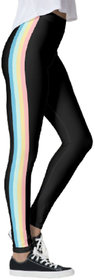 Women's / Girls Side 4 Colors Stripe Yoga Workout Gym Leggings Fitness Sports Tight's