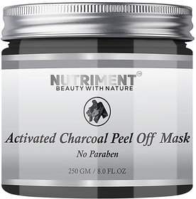 Nutriment Charcoal Peel Of Mask 250gm,Reduces Blackheads and Excess Oil, remove dirt and pollution Suitable for all skin