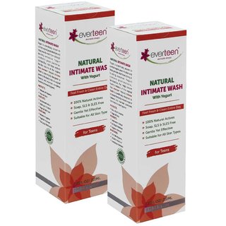 everteen Yogurt Natural Intimate Wash for Feminine Intimate Hygiene in Teens 2 Packs (210ml each)