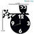 Sketchfab Alu Shape D103 Without Glass Decorative Wooden Wall Clock Non Ticking Silent - BLACK