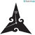 Sketchfab Picock Shape D106 Without Glass Decorative Wooden Wall Clock Non Ticking Silent - BLACK
