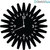 Sketchfab Triangle Shape D107 Without Glass Decorative Wooden Wall Clock Non Ticking Silent - BLACK