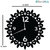 Sketchfab Pendulum Shape D110 Without Glass Decorative Wooden Wall Clock Non Ticking Silent - BLACK