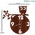 Sketchfab Alu Shape D103 Without Glass Decorative Wooden Wall Clock Non Ticking Silent - BROWN