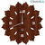 Sketchfab Throat Chakra Shape D104 Without Glass Decorative Wooden Wall Clock Non Ticking Silent - BROWN