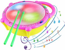 AT Flash Drum with Sticks - Pink and Yellow