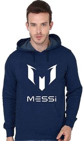 We2 Mens Navy Blue Messi Printed sweatshirt